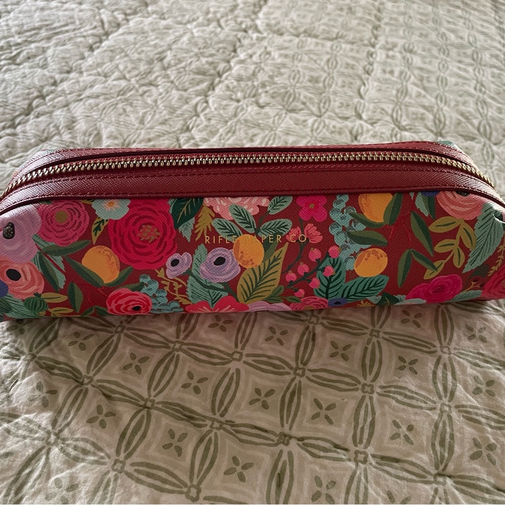 Rifle Paper Co. Floral Cosmetic Bag - Red and Pink
